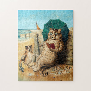 At The Beach, Louis Wain Jigsaw Puzzle