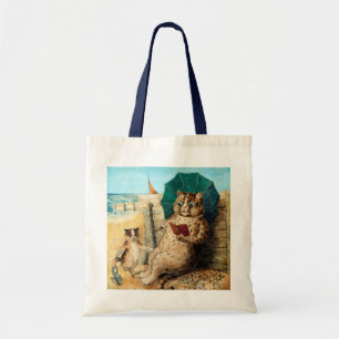 At The Beach, Louis Wain Tote Bag