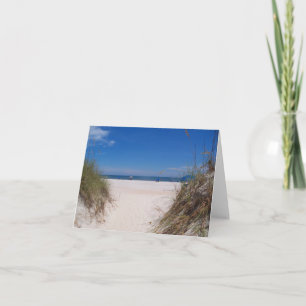 At the beach! on a card