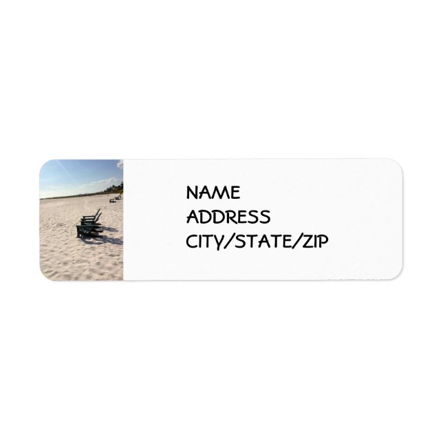 AT THE BEACH RETURN ADDRESS LABELS (Front)