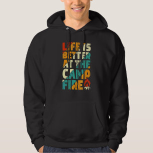 At The Campfire   Camping Vitange Hoodie