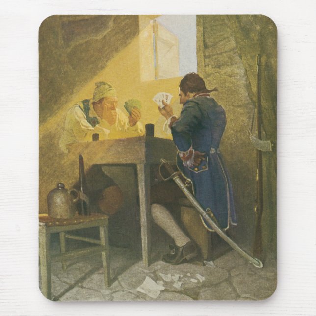 At the Cards in Cluny’s Cage by NC Wyeth Mouse Pad (Front)