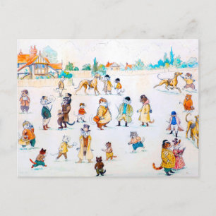 At the Cat-Town Races, Louis Wain Postcard