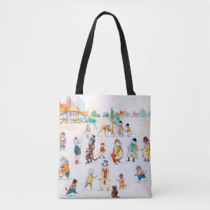 At the Cat-Town Races, Louis Wain Tote Bag