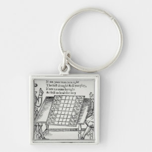 At the Chess Board Keychain