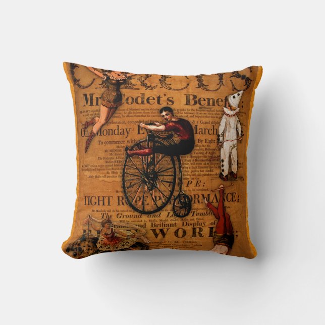 At the Circus Throw Pillow (Front)