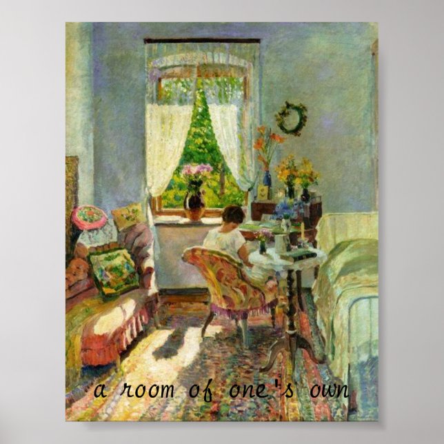 At the Dacha in Summer by Sergei Vinogradov Poster (Front)