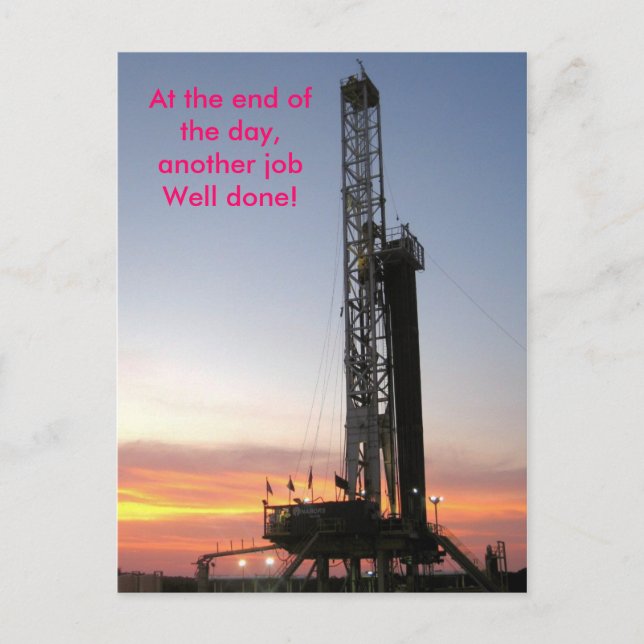 At the end of the day, another job Well done! Postcard (Front)
