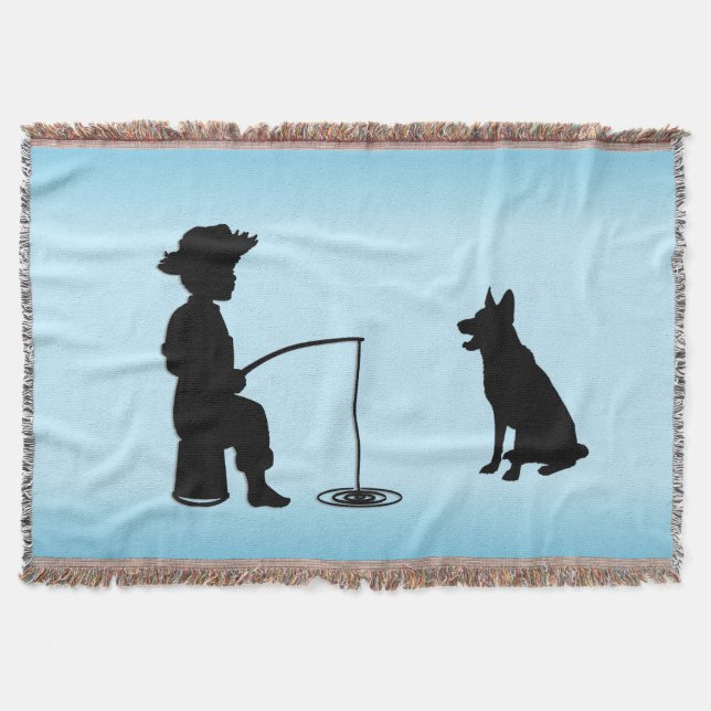 At the Fishing Hole Throw Blanket (Front)
