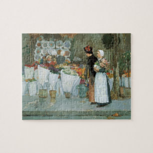 At The Florist by Childe Hassam, Vintage Fine Art Jigsaw Puzzle