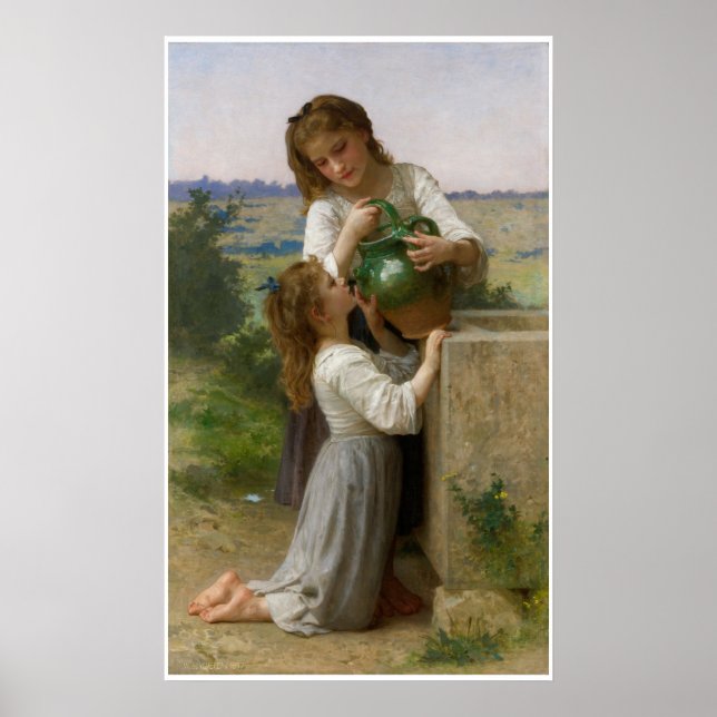 At the Fountain William-Adolphe Bouguereau Poster (Front)