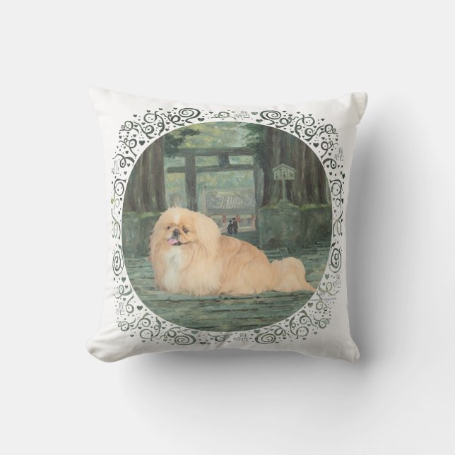 At the Gate Throw Pillow (Front)