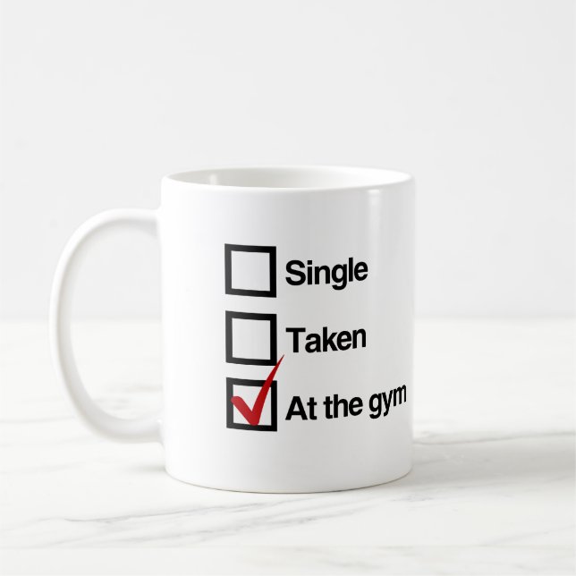 AT THE GYM COFFEE MUG (Left)