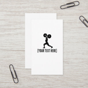 At the gym silouhette Personal Trainer Business Card