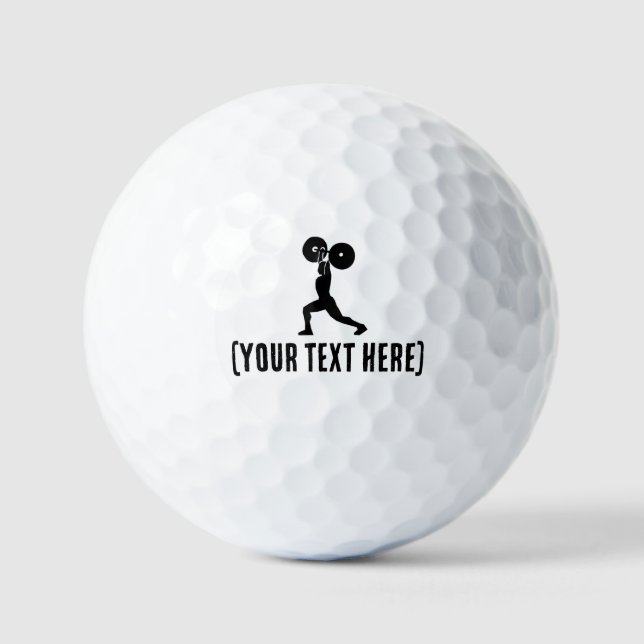 At the gym silouhette | Personal Trainer Golf Balls (Front)