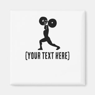 At the gym silouhette   Personal Trainer Magnet