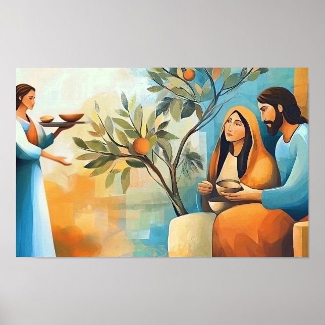 At the Home of Martha and Mary Poster (Front)