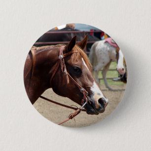 At the Horse Show 2 Inch Round Button