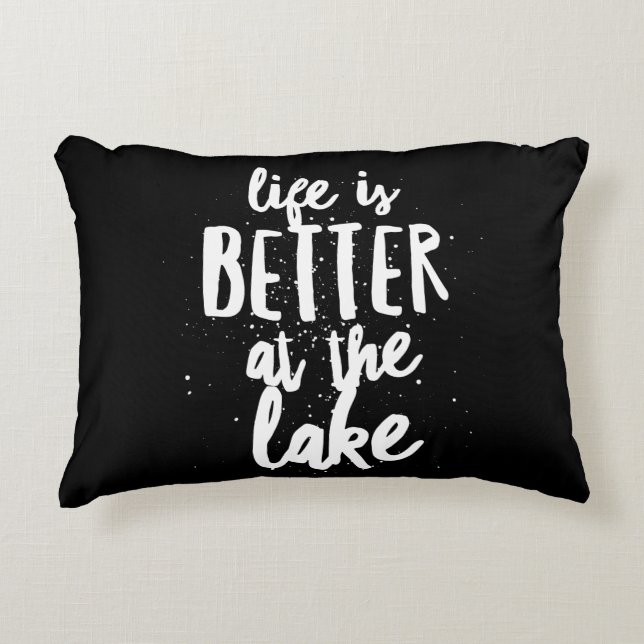 At the Lake Accent Pillow (Front)