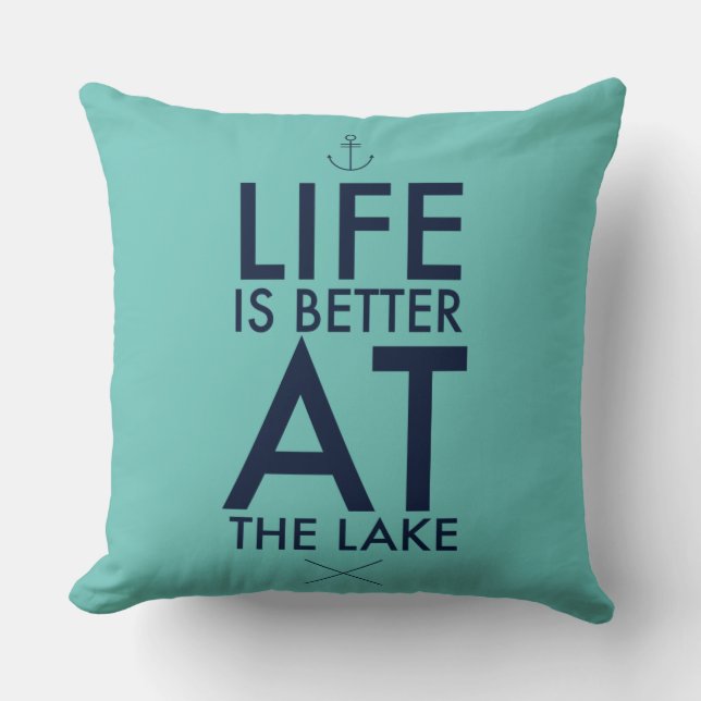 At the Lake Throw Pillow (Front)