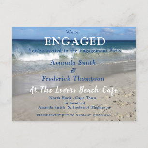 At the Lovers Beach Invitation Postcard