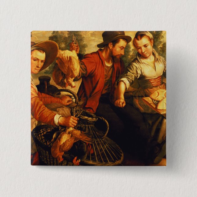 At the Market 2 Inch Square Button (Front)