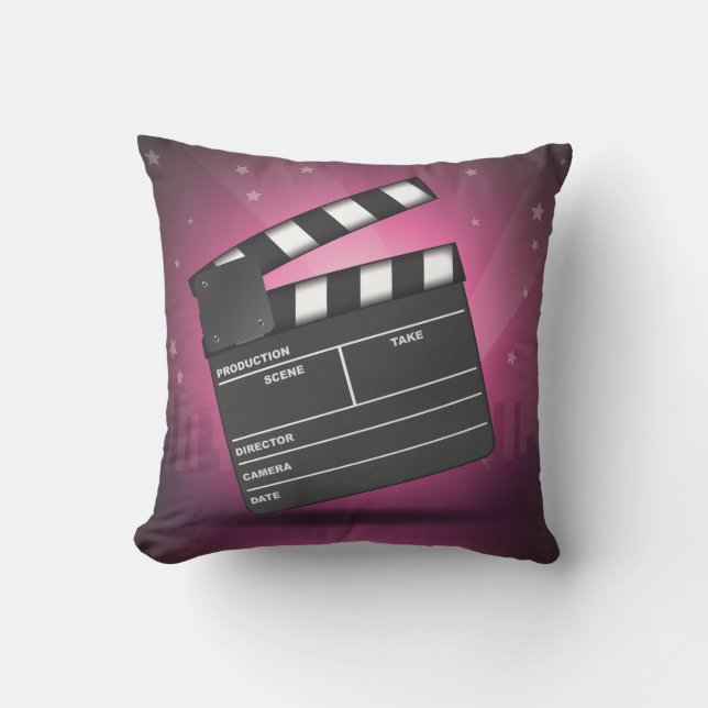 At the Movies Throw Pillow (Front)