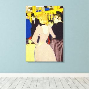 At the Nightclub by Toulouse Lautrec, Vintage Art Canvas Print