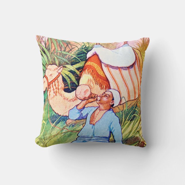 At The Oasis Throw Pillow (Front)