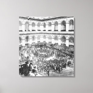 At the Paris Bourse, 1846 Canvas Print