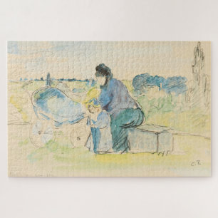 At the Park (1882) by Camille Pissarro Jigsaw Puzzle