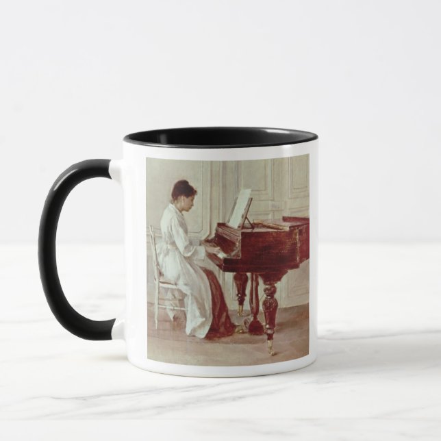 At the Piano, 1887 (oil on canvas) Mug (Left)