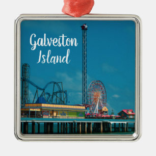 At The Pier Galveston Island Premium Ornament