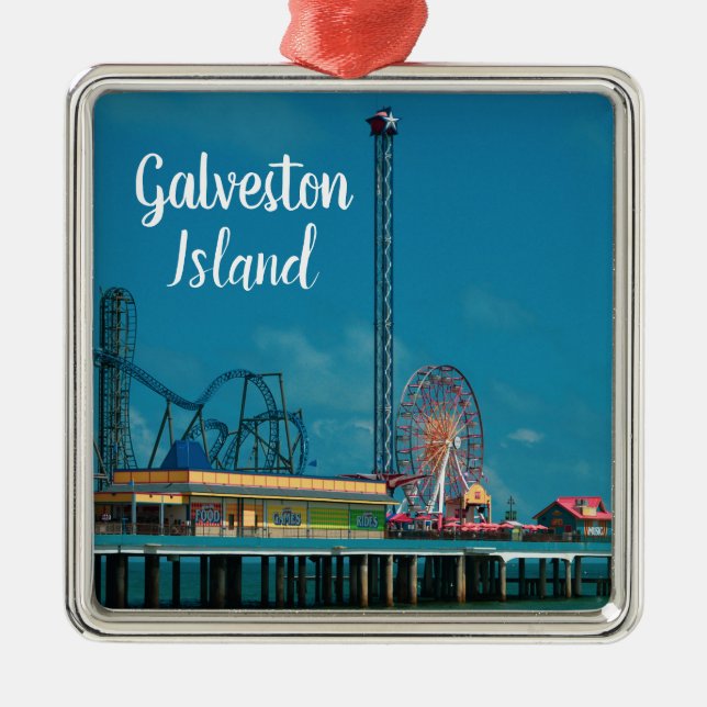 At The Pier Galveston Island Premium Ornament (Front)