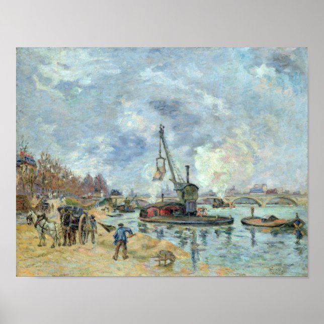 At the Quay de Bercy in Paris, 1874 Poster (Front)