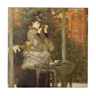 At the Rifle Range by James Tissot, Vintage Art Tile