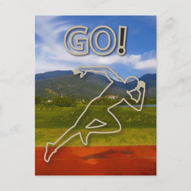 At the Running Track Postcard (Front)