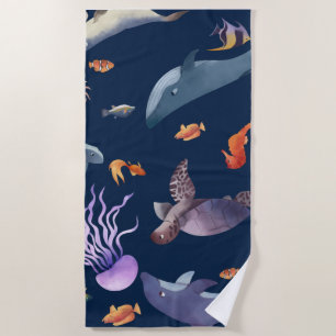 At the sea beach towel