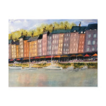 AT THE SEA SIDE, FRANCE POSTCARD