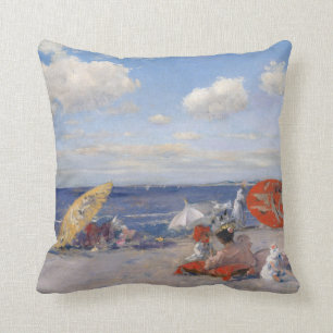 At the Seaside c.1892 Throw Pillow