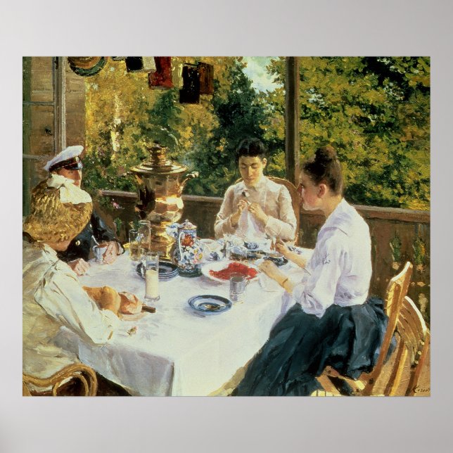At the Tea-Table, 1888 Poster (Front)