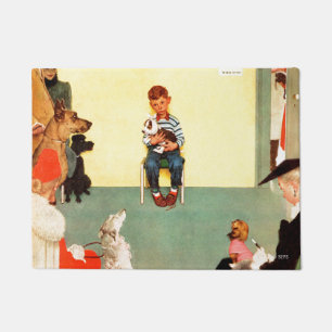At The Vets by Norman Rockwell Doormat