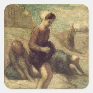 At the Water's Edge, c.1849-53 Square Sticker