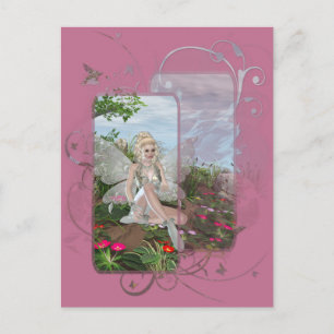At the Waters Edge - Fairy & Flowers by the Water Postcard