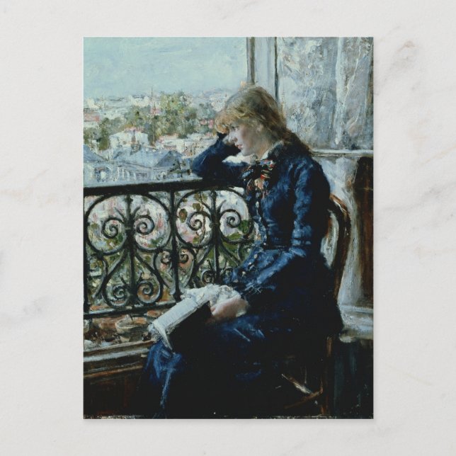 At the Window, 1881 Postcard (Front)