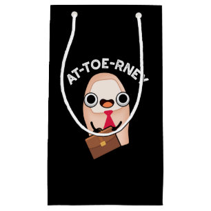 At-toe-rney Funny Attorney Toe Pun Dark BG Small Gift Bag