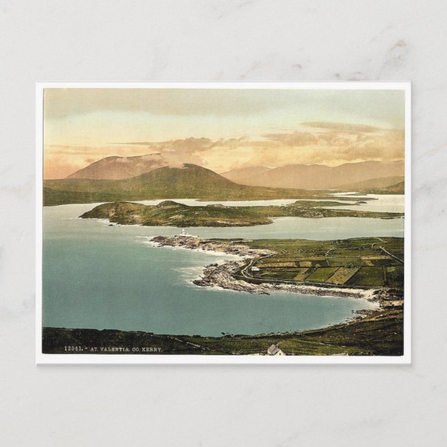 At Valentia. Co. Kerry, Ireland rare Photochrom Postcard (Front)