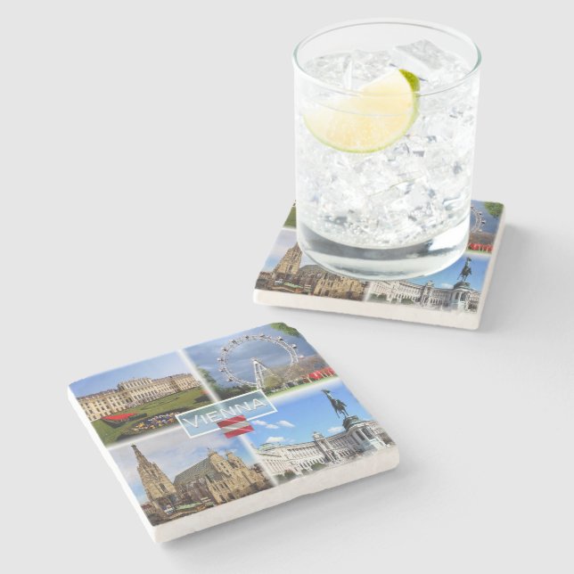 AT Vienna - Schloss Schonbrunn - Prater Fnfair - Stone Coaster (Side)