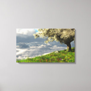 At World's Edge (Spring) Wrapped Canvas