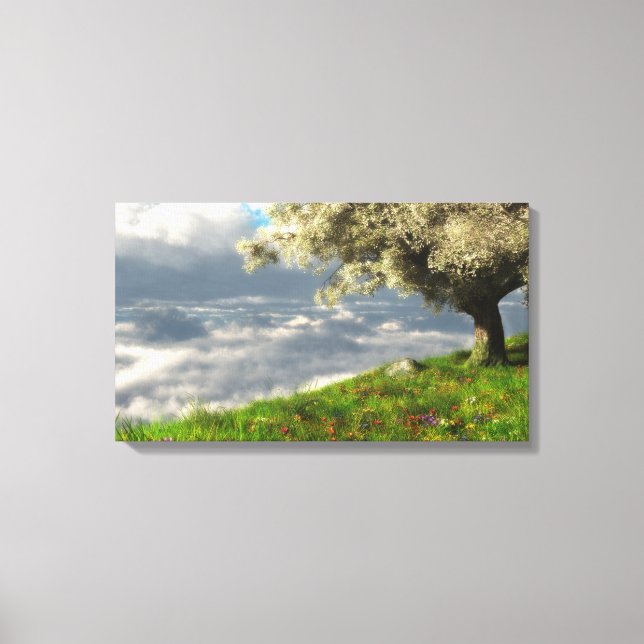 At World's Edge (Spring) Wrapped Canvas (Front)